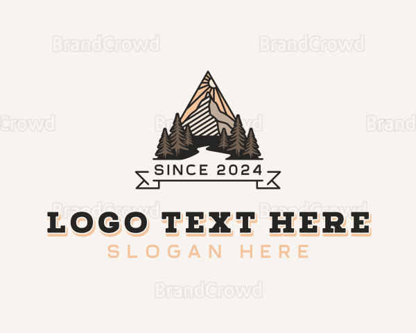 Mountain Hiking Adventure Logo