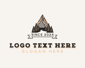 Forest - Mountain Hiking Adventure logo design