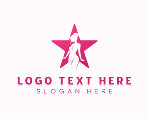 Bdsm - Woman Star Stripper logo design