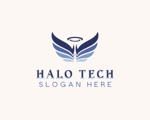 Halo - Halo Angel Wings logo design