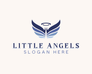 Halo Angel Wings logo design