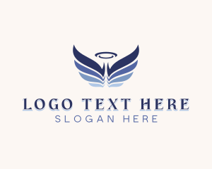 Inspirational - Halo Angel Wings logo design