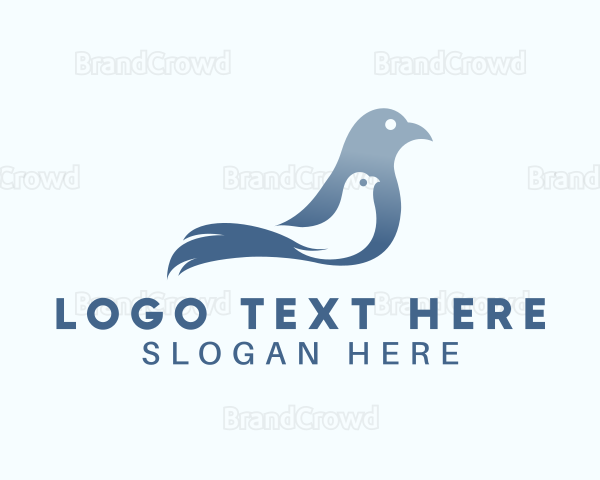 Gradient Blue Dove Logo