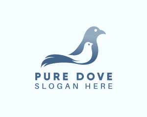 Dove - Gradient Blue Dove logo design