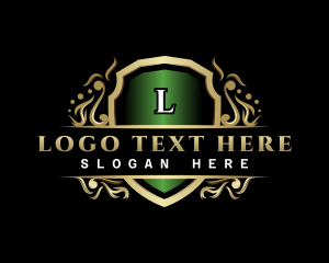 Deluxe - Luxury Shield Crest logo design