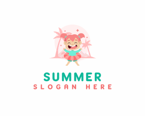 Fun Beach Girl logo design