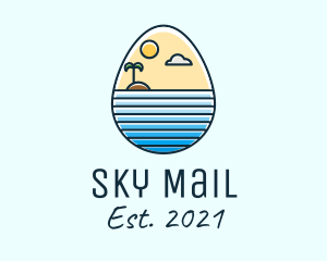 Sunset Island Egg logo design