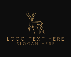 Deer - Deluxe Golden Deer logo design
