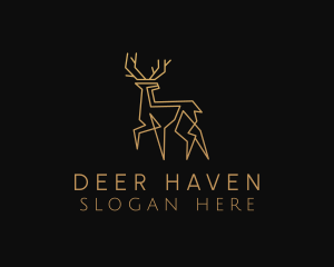 Deluxe Golden Deer logo design