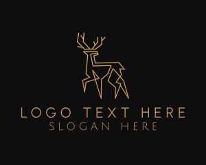 Ritzy - Deluxe Golden Deer logo design