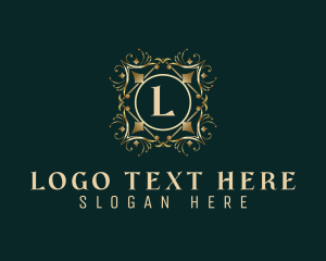 Accessory - Luxury Floral Decoration Wreath logo design