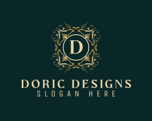  Luxury Floral Decoration Wreath logo design