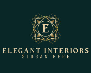  Luxury Floral Decoration Wreath logo design