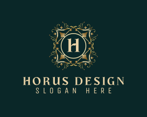  Luxury Floral Decoration Wreath logo design