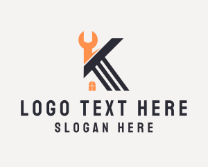 Tools - House Maintenance Letter K logo design