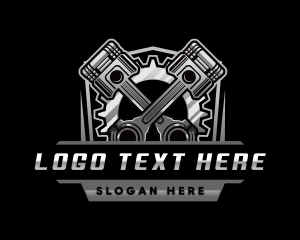 Industrial - Engine Gear Shield logo design