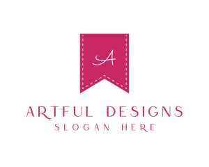 Stitch Thread Ribbon logo design