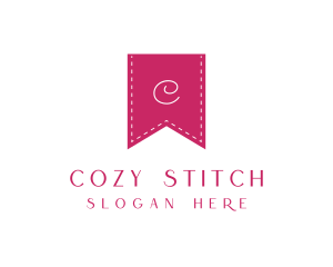 Stitch Thread Ribbon logo design