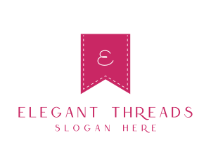 Stitch Thread Ribbon logo design