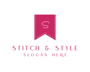 Stitch Thread Ribbon logo design