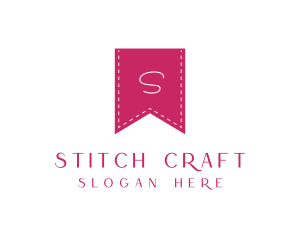 Embroider - Stitch Thread Ribbon logo design