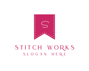 Stitch Thread Ribbon logo design