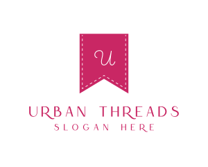 Stitch Thread Ribbon logo design