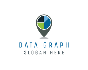 Pie Chart Location logo design