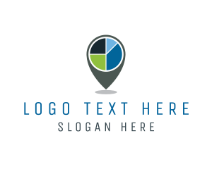 Pie Chart - Pie Chart Location logo design