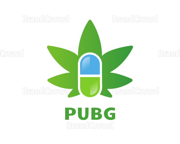 Medical Marijuana Pill Capsule Logo
