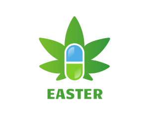 Medical Marijuana Pill Capsule Logo