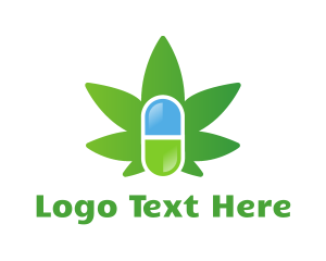 Medical Marijuana Pill Capsule Logo