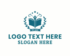 Education - Writing Pen Book School logo design