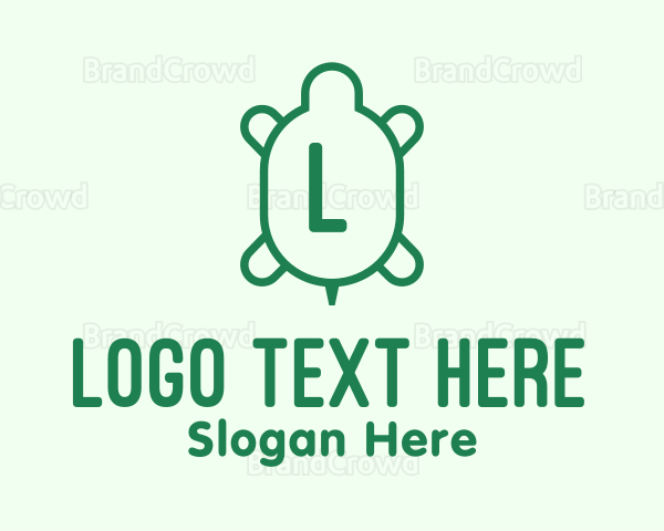Green Turtle Letter Logo