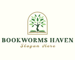 Books - Tree Book Learning logo design