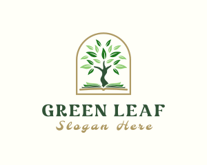 Tree Book Learning logo design