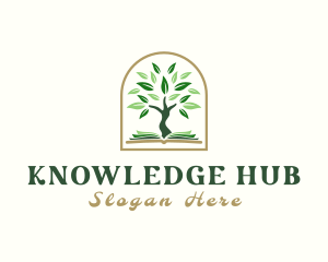 Learn - Tree Book Learning logo design