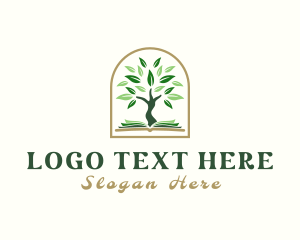 Learning - Tree Book Learning logo design