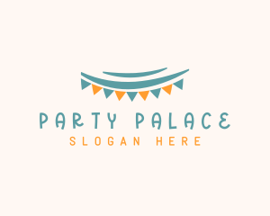 Party Banner Flag logo design