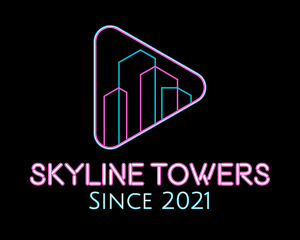 Towers - Neon Residential Club logo design