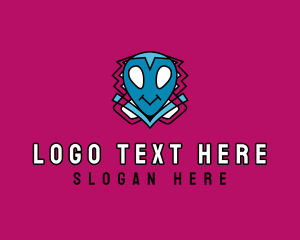 Interactive - Alien Video Game logo design