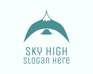 Fly - Teal Bird Flying logo design