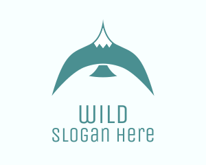 Black Falcon - Teal Bird Flying logo design