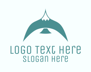 Teal - Teal Bird Flying logo design