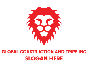 Red Lion Head Logo