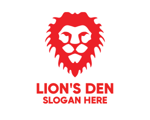 Red Lion Head logo design