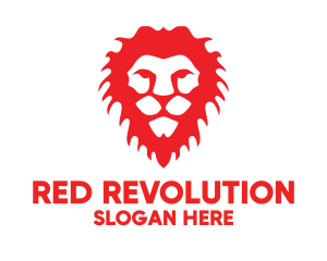 Red Lion Head logo design