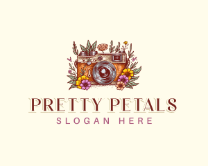 Floral Camera Photography  logo design