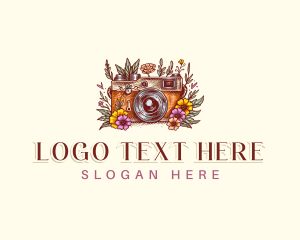 Photography - Floral Camera Photography logo design