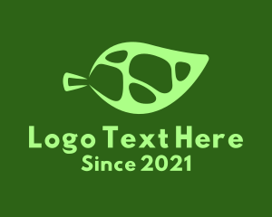 Vegan - Green Organic Leaf logo design